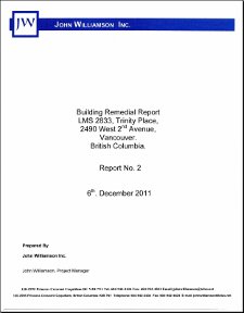 John Williamson Inc., report 2 (Building Remedial Report), 2011-12-06.