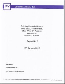 John Williamson Inc., report 3 (Building Remedial Report), 2012-01-06.
